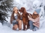 Зимняя фотосессия Акселя и Расти с детьми